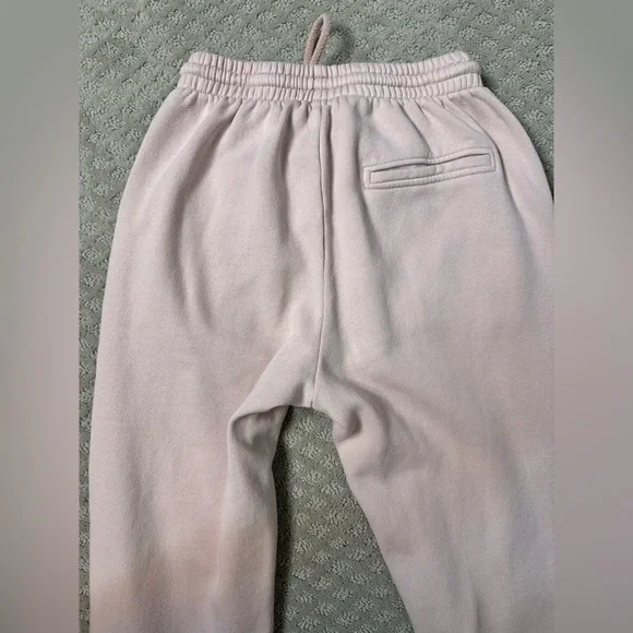 Sz S Aerie jogger sweatpants baby pink rose blush elastic waits pockets - Picture 5 of 8